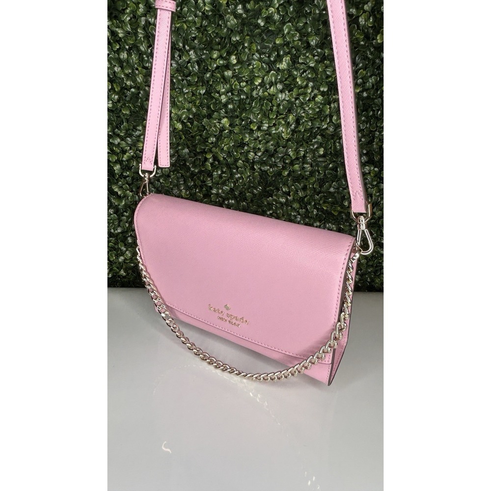 NWT KATE SPADE HARLOW PEBBLED LEATHER CROSSBODY PURSE - ROSE SMOKE - MSRP $279 - Picture 7 of 8